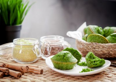 Muffinki szpinakowe z jaglaną
