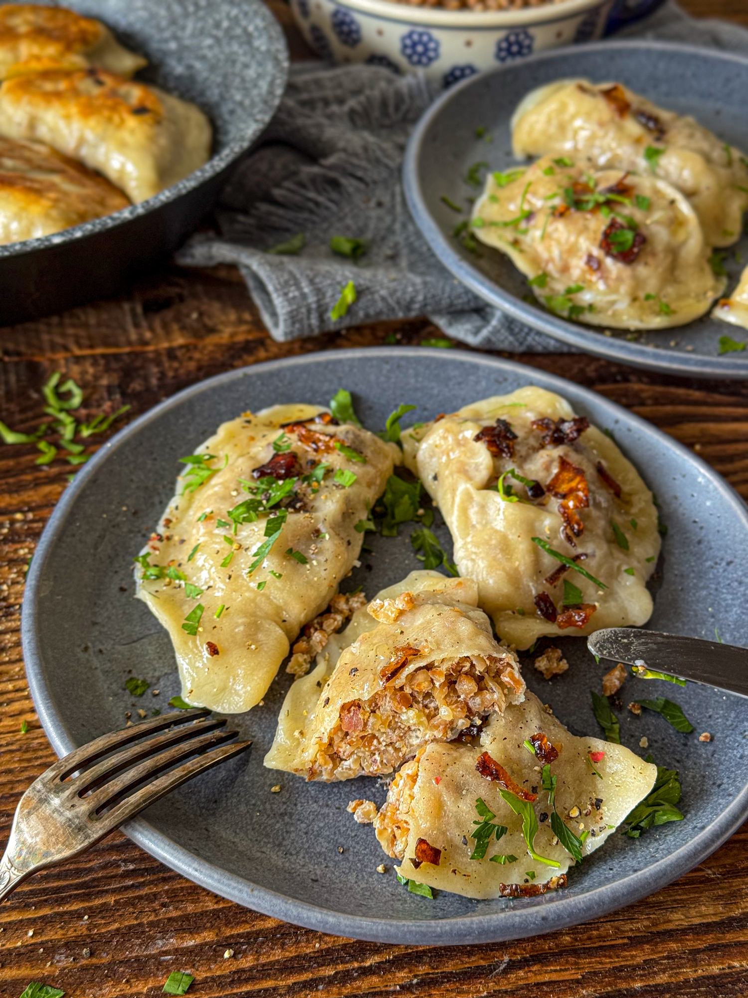 Pierogi-z-kasza-gryczana-i-boczk-iem—foodlajf.pl Kasza w diecie dzieci