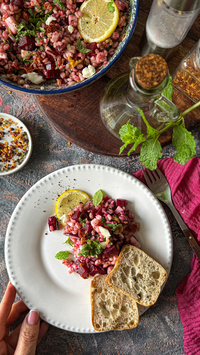 Kasza-peczak-z-burakiem-i-kozim–serem—foodlajf.pl Kasza w diecie dzieci